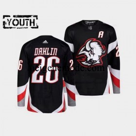 Kinder Buffalo Sabres Eishockey Trikot Rasmus Dahlin 26 Adidas 2022-2023 Reverse Retro Schwarz Authentic